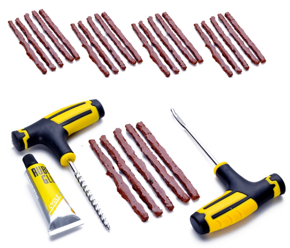 68-Piece Tire Repair Kit — Plug & Patch for Car, Truck & Motorcycle