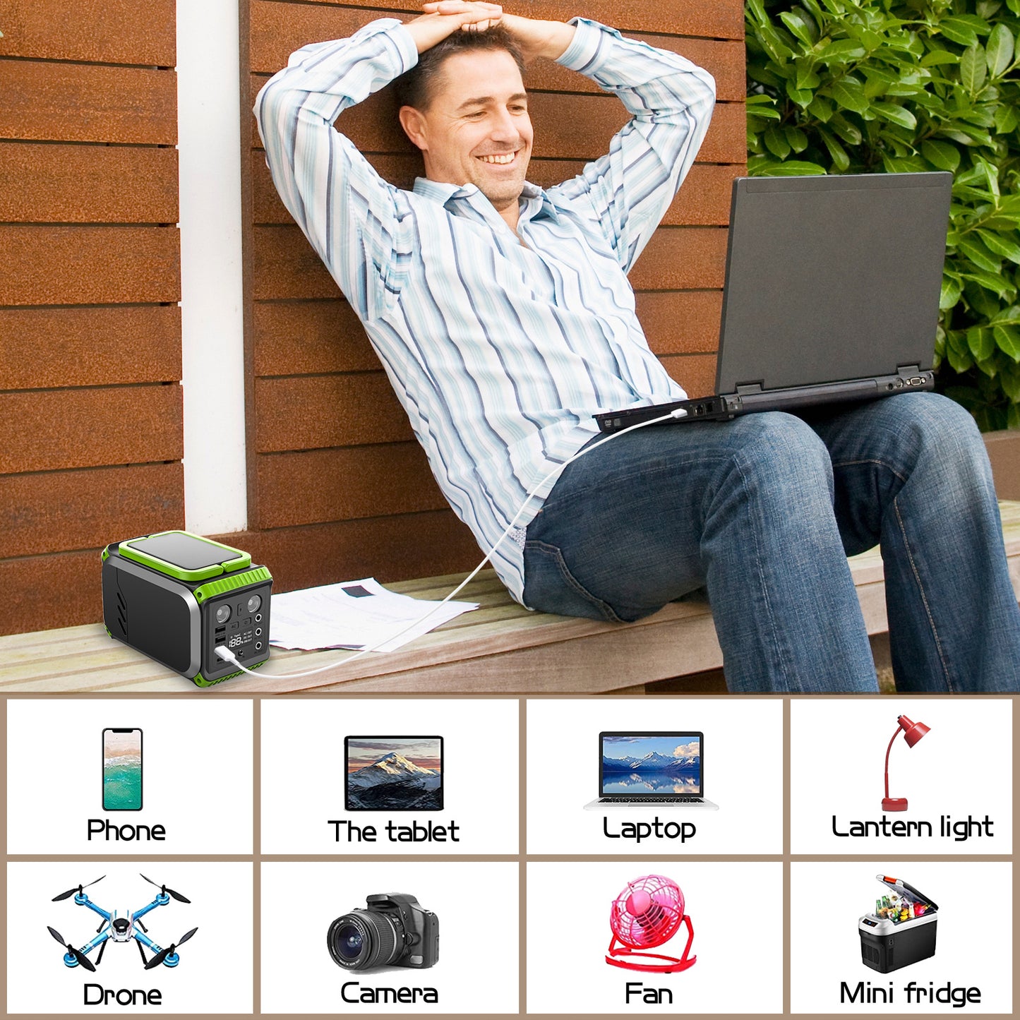 Portable Power Station — 148Wh Solar Generator & Backup Battery