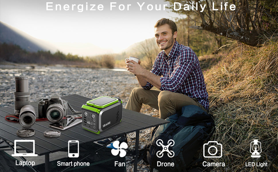 Portable Power Station — 148Wh Solar Generator & Backup Battery