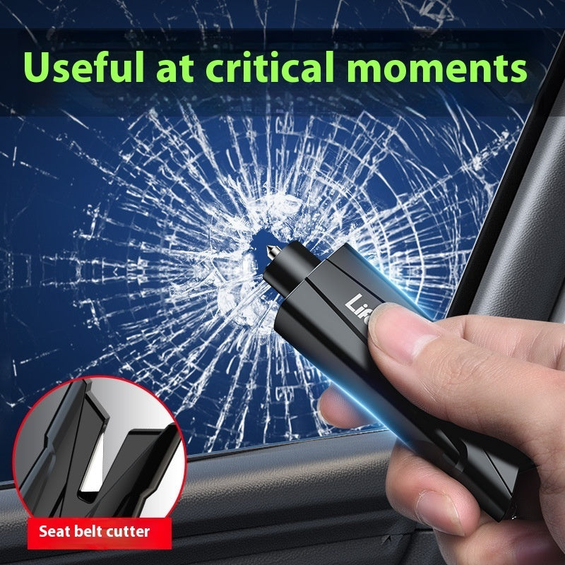 Car Emergency Window Breaker & Seatbelt Cutter — Vehicle Safety Hammer