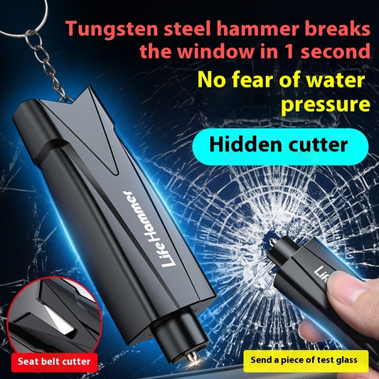 Car Emergency Window Breaker & Seatbelt Cutter — Vehicle Safety Hammer