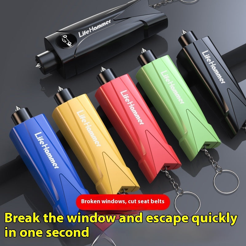 Car Emergency Window Breaker & Seatbelt Cutter — Vehicle Safety Hammer