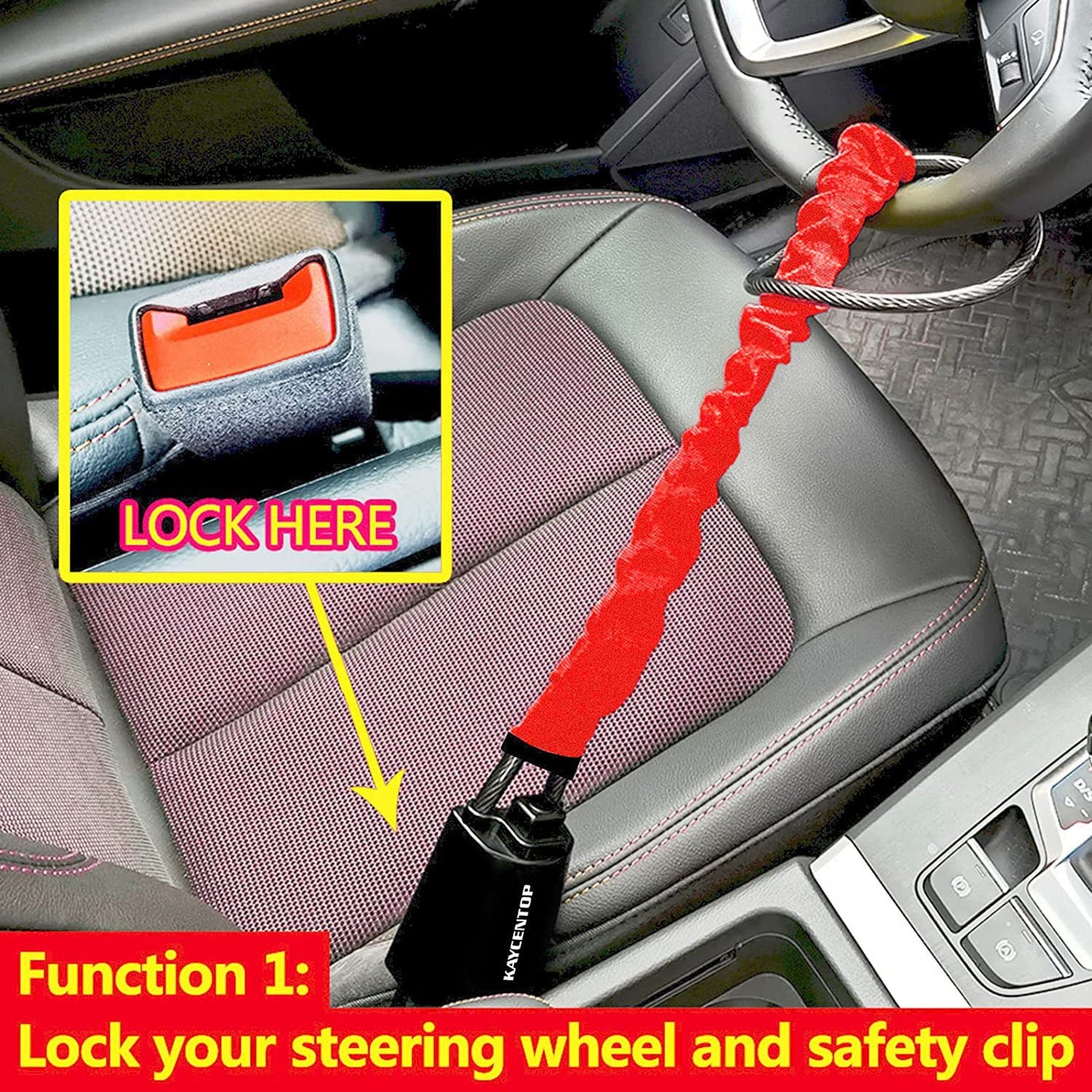 Heavy-Duty Steering Wheel Anti-Theft Lock — Sacramento Car Security