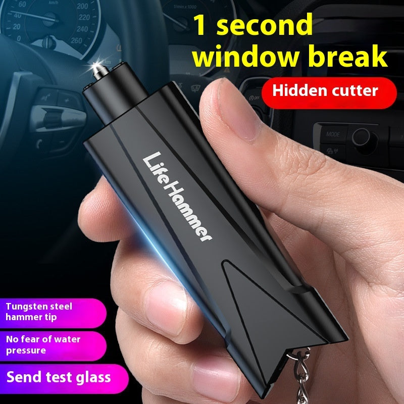 Car Emergency Window Breaker & Seatbelt Cutter — Vehicle Safety Hammer