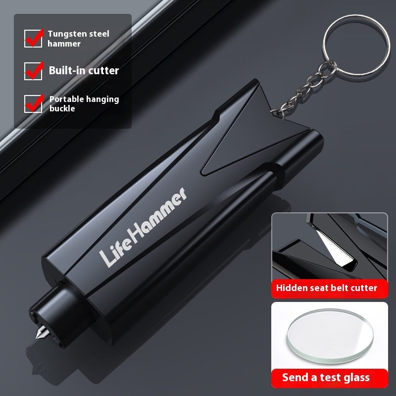 Car Emergency Window Breaker & Seatbelt Cutter — Vehicle Safety Hammer