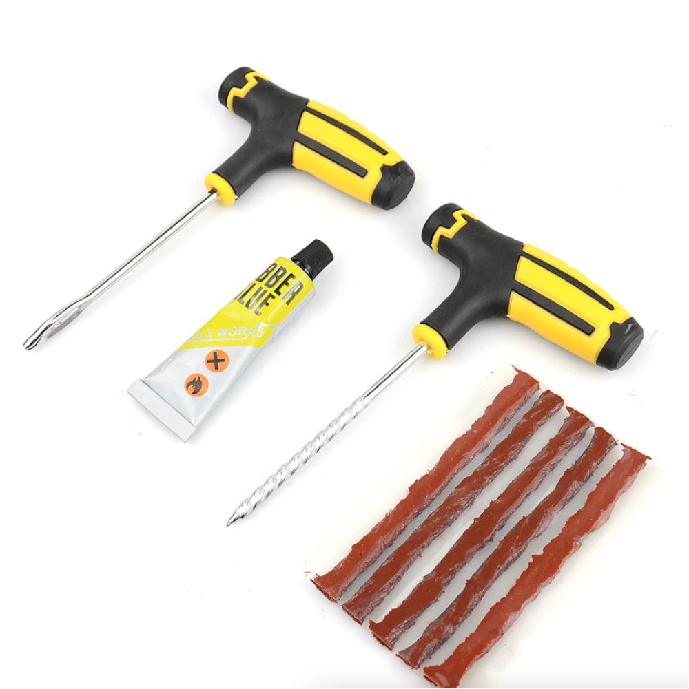 68-Piece Tire Repair Kit — Plug & Patch for Car, Truck & Motorcycle