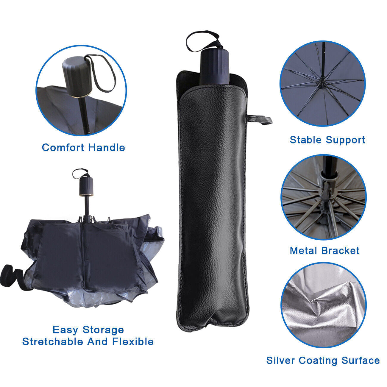 Foldable Car Windshield Sun Shade — UV & Heat Reflector (Sacramento Summer Essential)