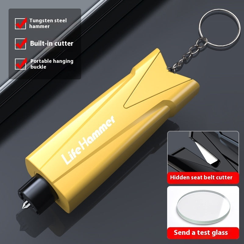 Car Emergency Window Breaker & Seatbelt Cutter — Vehicle Safety Hammer
